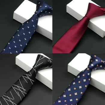 

FY men's tie style narrow waterproof wedding style 5.5 polyester yarns FY180620