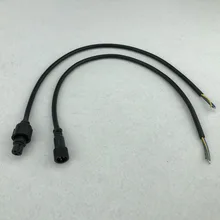 Xподключите 3 ядра черный водонепроницаемый гибкий проводник, 50 см длиной каждый; мужской и женский; Xplug(HC); 18AWG провод