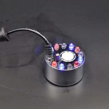 

12 LED Ultrasonic Water Fountain Mist Maker Fogger Pond Atomizer Air Humidifier (Include power supply)