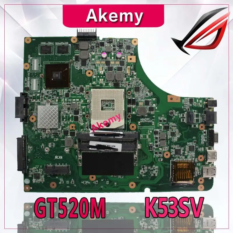 Akemy K53SV материнская плата для ноутбука For Asus K53SC K53S K53 тест оригинальная REV2.1/2 4/3 0/3 1