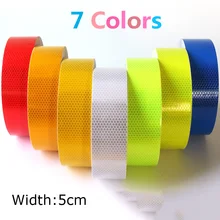 5cm*2/3/5/10m Glossy Sheets Honeycomb Lattice Reflective Tape Sticker Automobile Vehicle Truck Motorcycle Warning Film DIY Decal