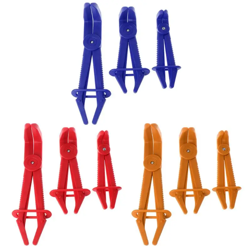 New 3Pcs Nylon Line Clamp Plier Hose Clamp Tool Set Brake Fuel Water Line Clamp Plier Hands Free Tool qiang