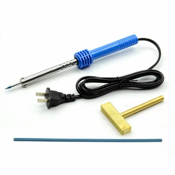

1 Pcs 220V-240V 40W Pencil Tip Soldering Iron Welding Gun Tool with Solder T-head Rubber strip for LCD Pixel Repair Ribbon Cable