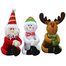 Крышка для бутылки с красным вином Санта Клаус Снеговик Лось кукла украшения для дома на Рождество милые рождественские украшения бутылки вина удерживающие крышки