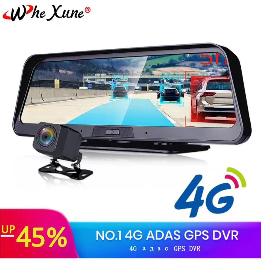 WHEXUNE на android с поддержкой 4G dvr 10 дюймов экран автомобиля видео камера gps навигации Full HD 1080P dash cam Регистратор регистратор удаленный монитор