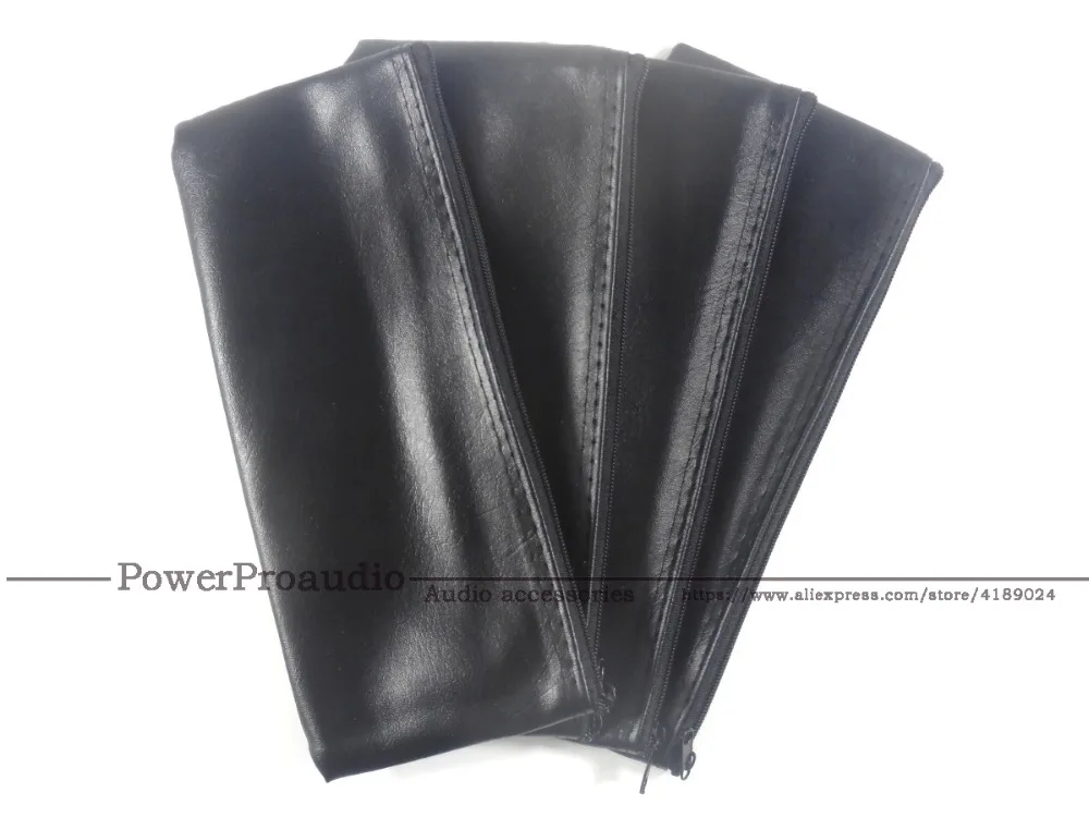4pcs Black Zipper Microphone Mic Pouch Bag fits for shure beta87