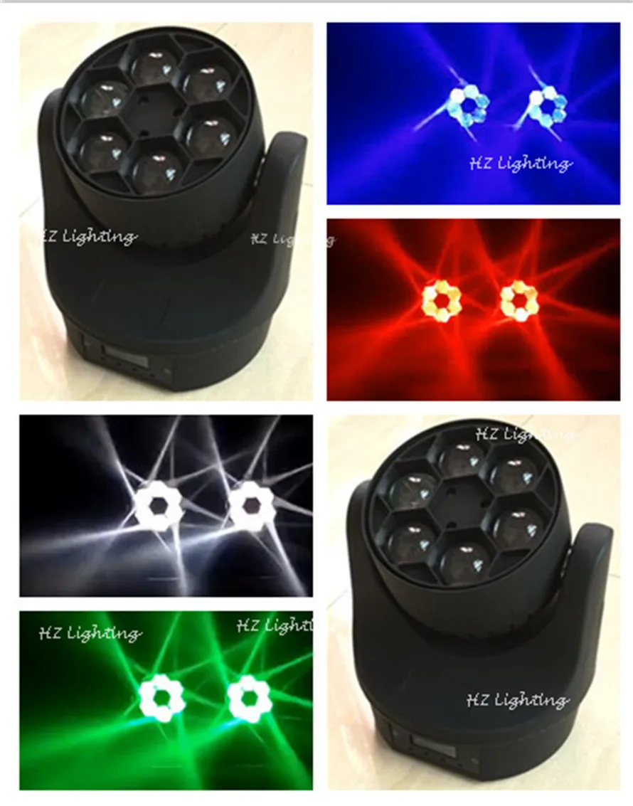 NEW ARRIVAL 2pcs/lot Free Shipping 6*12W LED Bee Eye Moving Head Light
