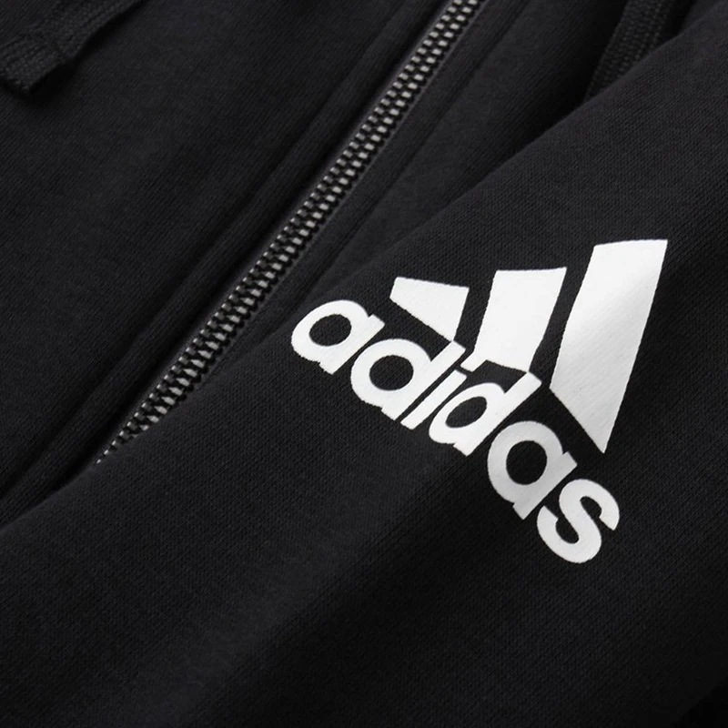 Новое поступление Adidas ESS SOLID FZ HD Для мужчин зимнее пальто с капюшоном спортивная одежда