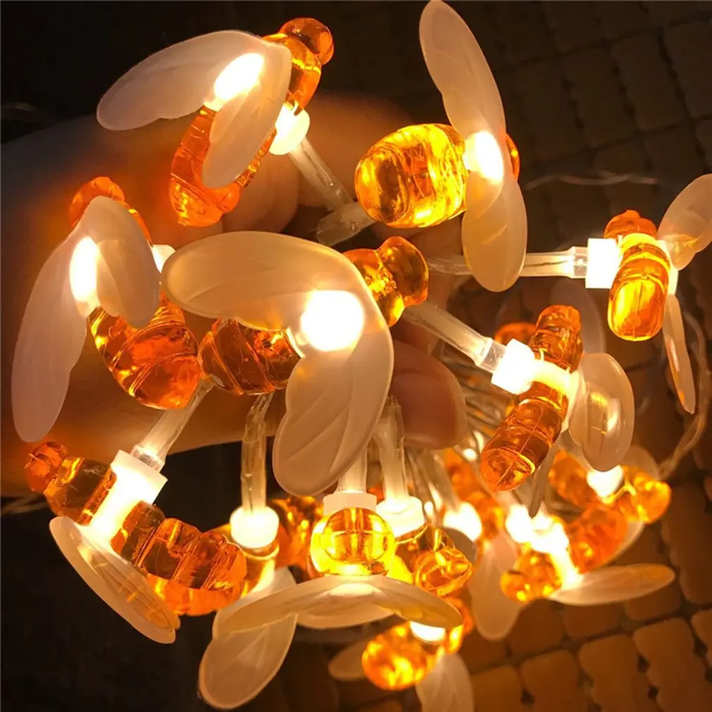 Waterproof Honey Bee Shape LED Small Ball Shape String Light Outdoor Christmas Wedding Garden