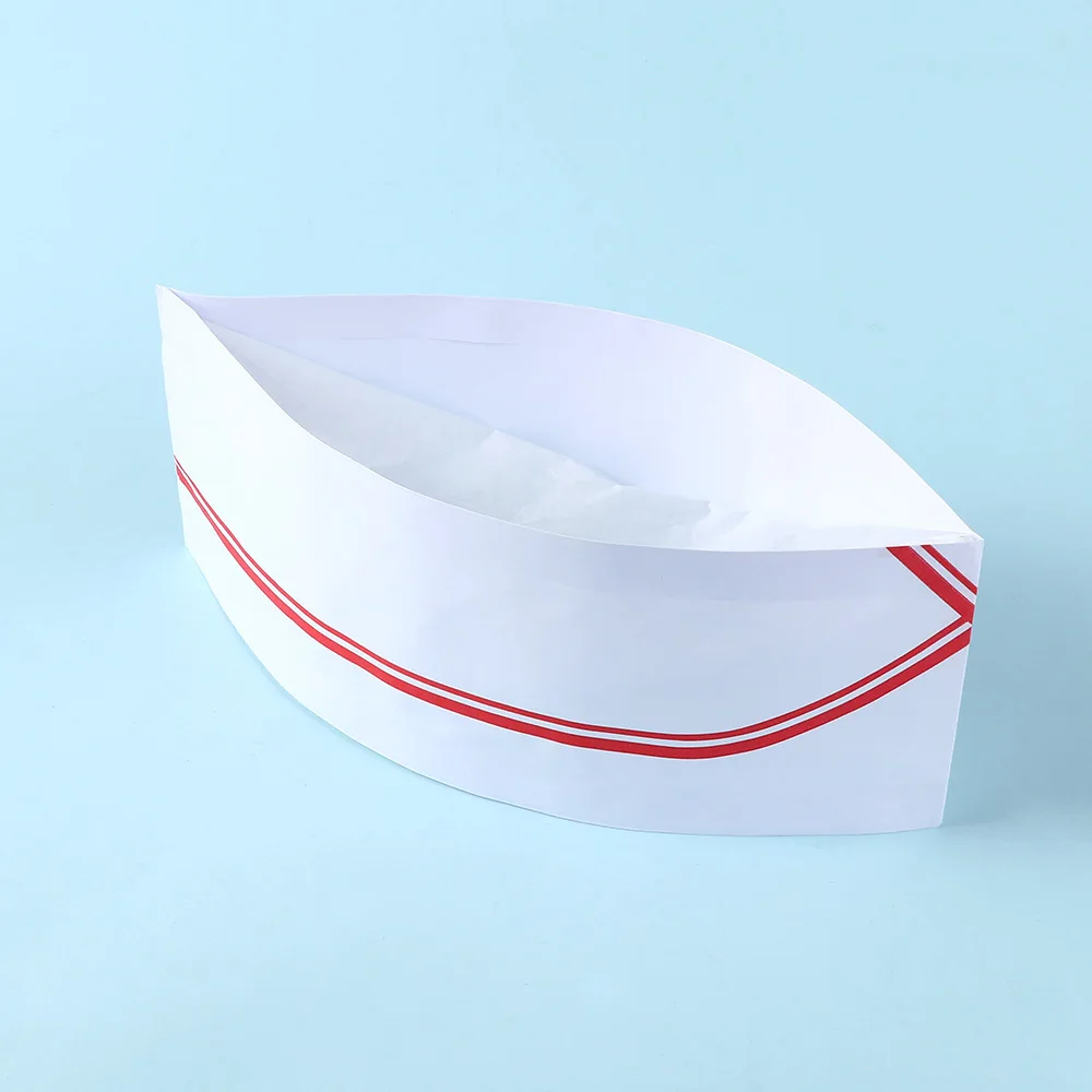 

10pcs/set 2 Colors Disposable Dustproof Anti-fouling Adjustable Baker Paper Chef Hat Men Low Cook Catering Cap