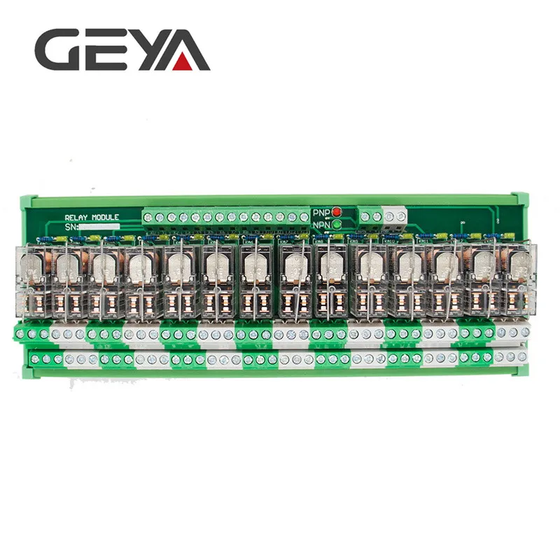 GEYA 2NG2R DPDT реле 14 канальный релейный модуль 2NO 2NC Omron Реле PLC 12 в 24 В AC DC