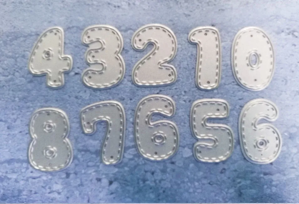 

McDies 0-9 Numbers Set Metal cutting dies New 2019 embossing stencil for handmade Paper card making scrapbooking craft Die Cuts