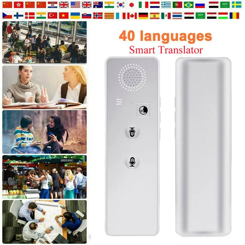 

Portable Smart Instant Voice Translator Two-Way 40+ Languages Travel Translation For IOS8.0 and Android6.0