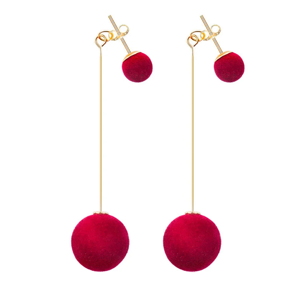 

6 Color Dangle Earrings Velvet Temperament Multi Purpose Women Pendant Drop Ear Gifts Hanging Ear Studs Elegant