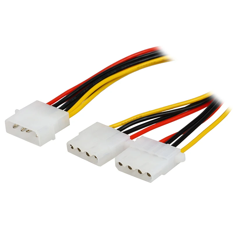 18awg 8 дюйм(ов) компьютер Питание IDE 4-контактный molex LP4 Мужской до 2 х Женский Splitter Мощность кабель, жесткий диск HDD DVD CD