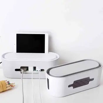 

ABS Cable Management Boxes Organizer Large Storage Holder For Desk TV Computer
