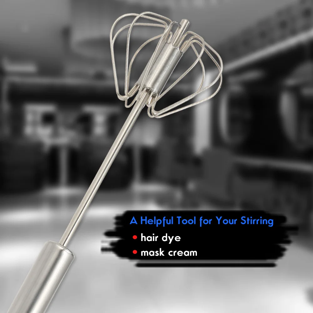 

Push Down Whisk Telescopic Stirrer Cream Mixer Salon Barber Hairdressing Hair Color Dye Mixing Tools Stainless Steel