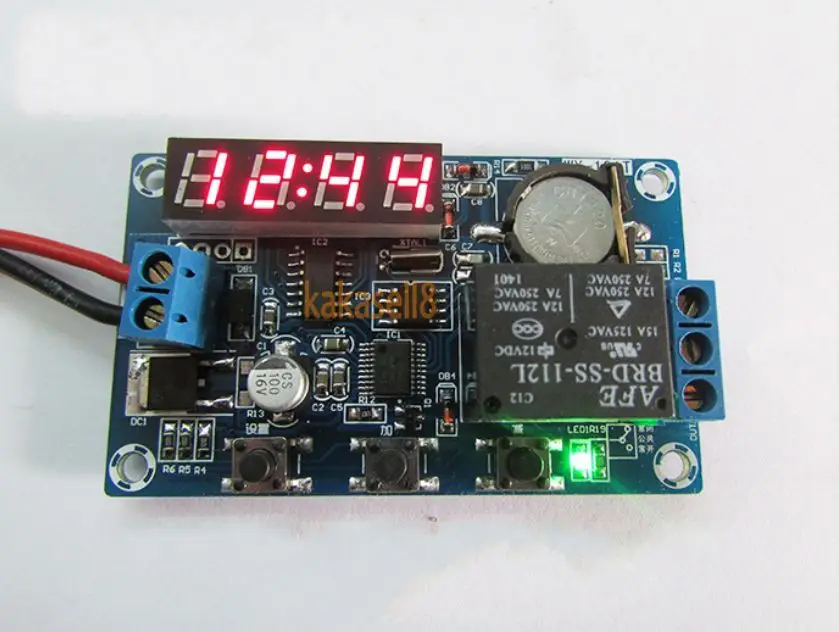 

DC 12V Digital Electronic Clock Module Real-time Relay Timing Control Board free shipping