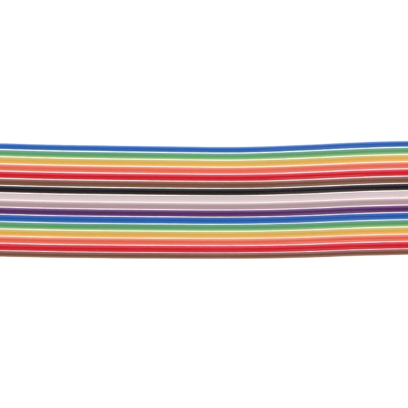 

2.54mm Pitch 16Pin Female to Female IDC Connector Rainbow Ribbon Flat Cable 95AE