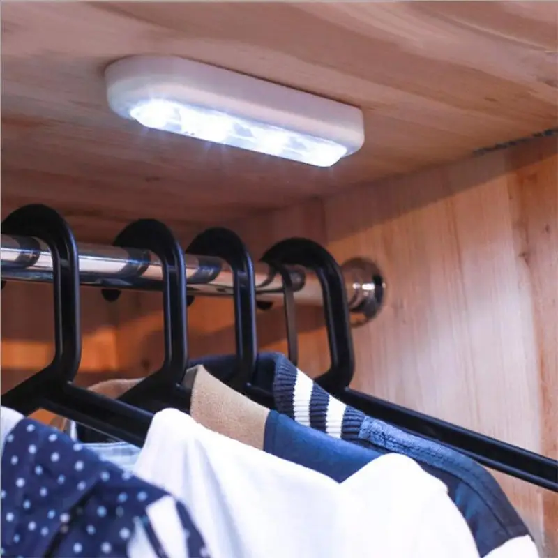 

4 LED Rectangular Touch Motion Sensor Night Lamp Wardrobe Closet Pat Light
