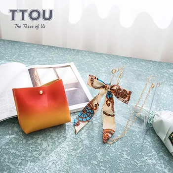 

Herald Fashion Women Clear Handbags with Scarves Transparent PVC Chain Female Shoulder Bags Casual Ladies' Messenger Bucket Bag