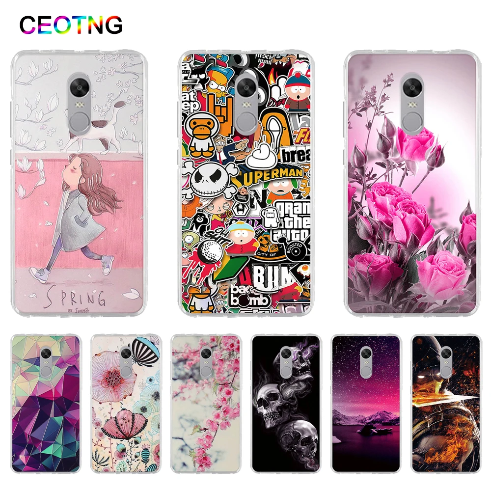 

Case for Xiaomi Redmi Note 4 X Silicone Back Cover for Xiaomi Redmi Note 4X Soft TPU Phone Shells Printing Bags for redmi note4