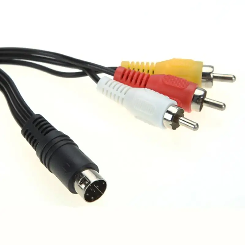 Прочный 9 Pin игровая Аудио Видео кабель AV для sega Genesis 2 3 A/V RCA Соединительный шнур провод для sega Genesis II/III 1,8 м