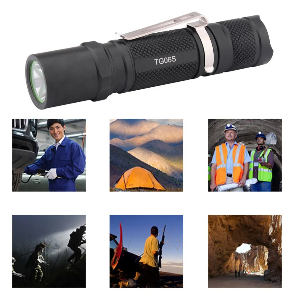 Мини фонарик Professional EDC Тактический свет с стробоскопом компактный TG06S работает на