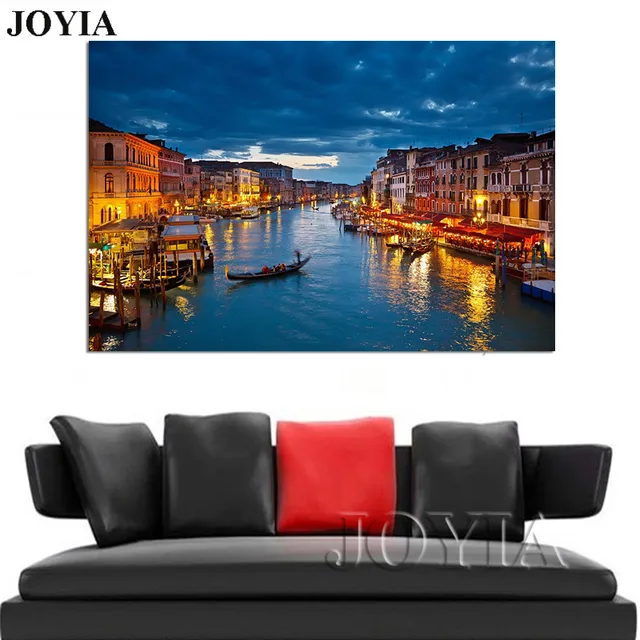 online shop 3 4 5 piece wall art grand canal blue night venice photo
