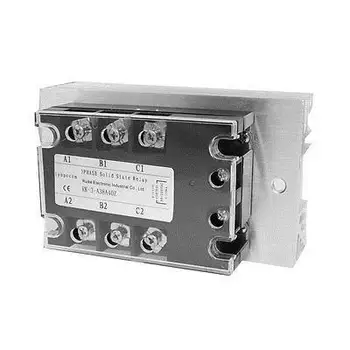 

AC-AC 40A 90-280VAC/ 380VAC 3 Phase SSR Solid State Relay w Heat Sink