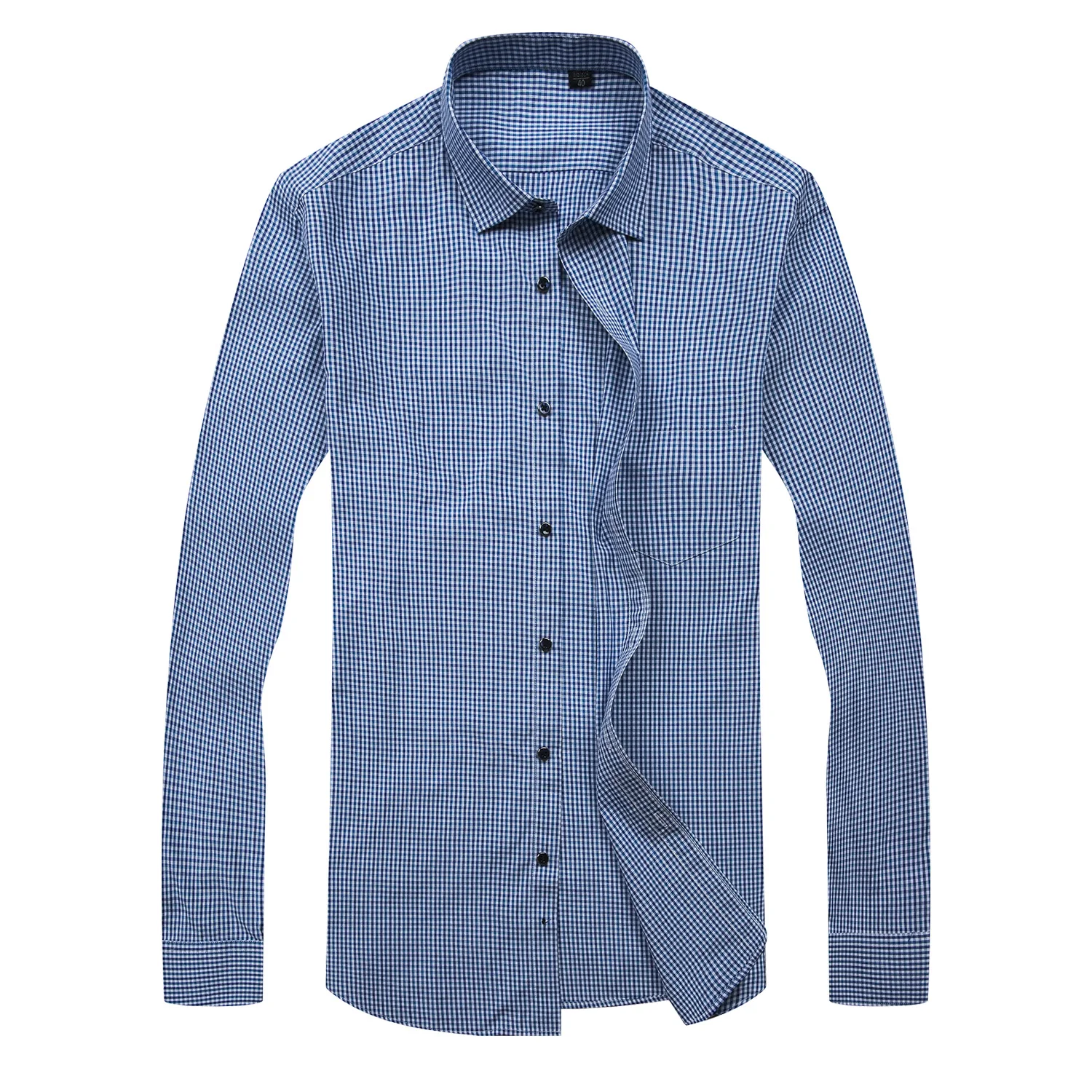 Large Size 3XL 8XL Middle aged Man Long Sleeve Plaid Shirts Loose