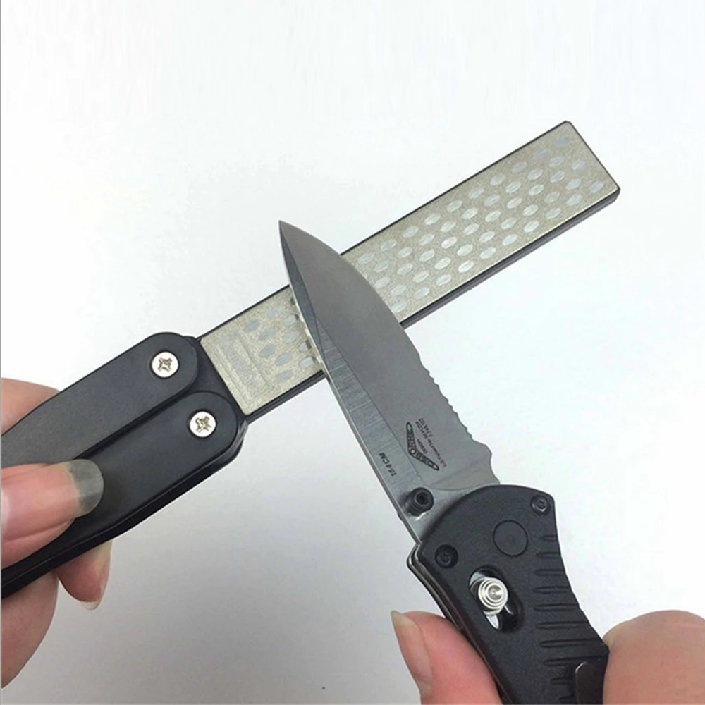 New Folding Double Side Blades Portable Pocket Sharpener Fine Diamond Knife Sharpening Stone
