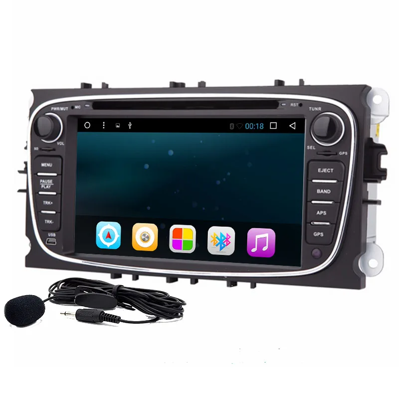 Двойной автомобильный DVD плеер 2 Din Android 9 0 GPS навигация для Ford Focus Mondeo 2012 2013 2014 2015/16