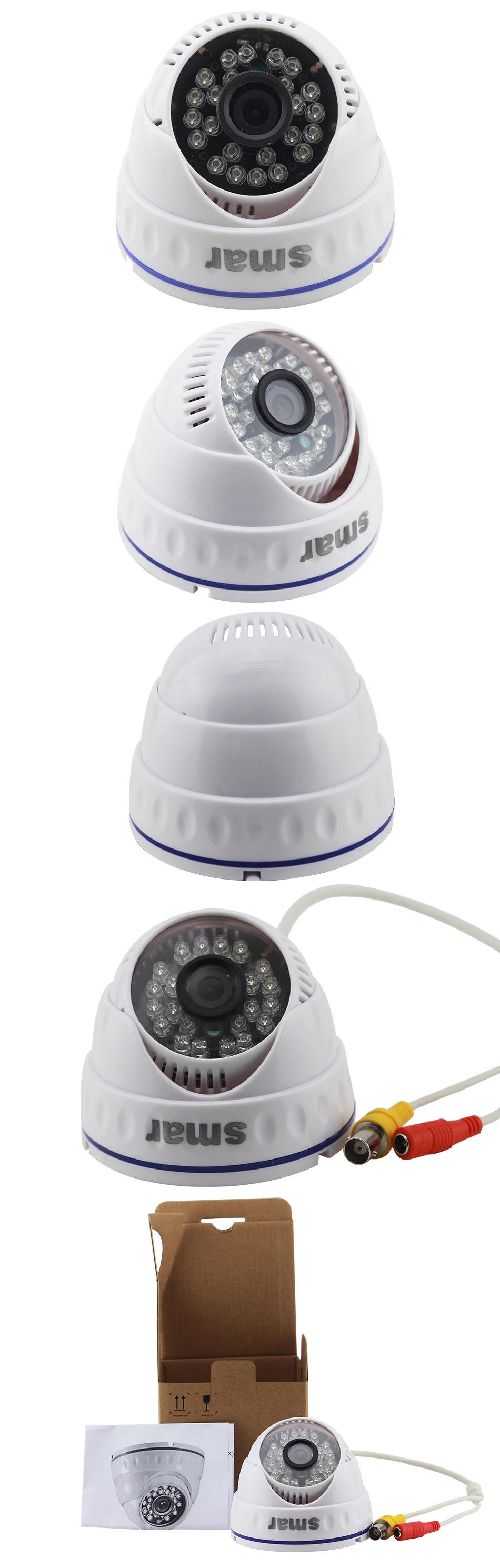 XQ-CCTV Camera 700TVL 800TVL 1000TVL Dome Security Camera 24IR DayNight  Video Surveillance 3.6mm Wide Lens Free Shipping