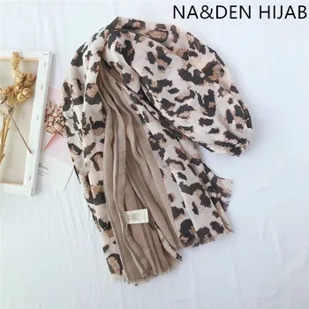 

Fashion Leopard with streak womens scarf cotton and hemp blue scarf muslim head Scarf/Hijab/wrap/sarong thin scarf 10pcs/lot