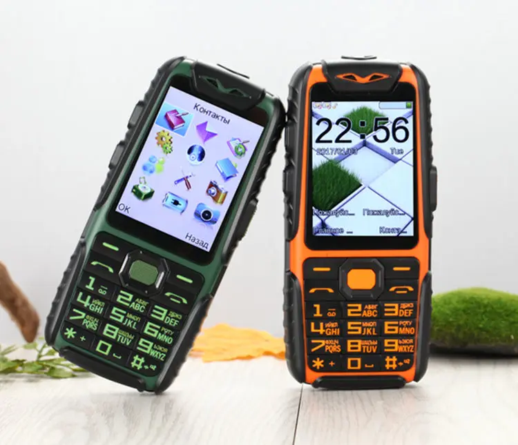 Rubber Dual Sim Torch Big Key Car Driving Recorder Power Bank Long Standby Outdoor Shockproof Rugged Mobile Phone M6