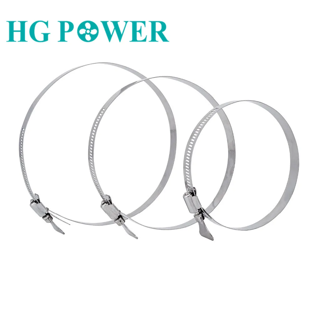 2pcs 4/5/6 inch Stainless Steel 201 Drive Hose Clamp Adjustable Fuel Hose Pipe Worm Gear Clip Clamp Tube Durable Anti-oxidation