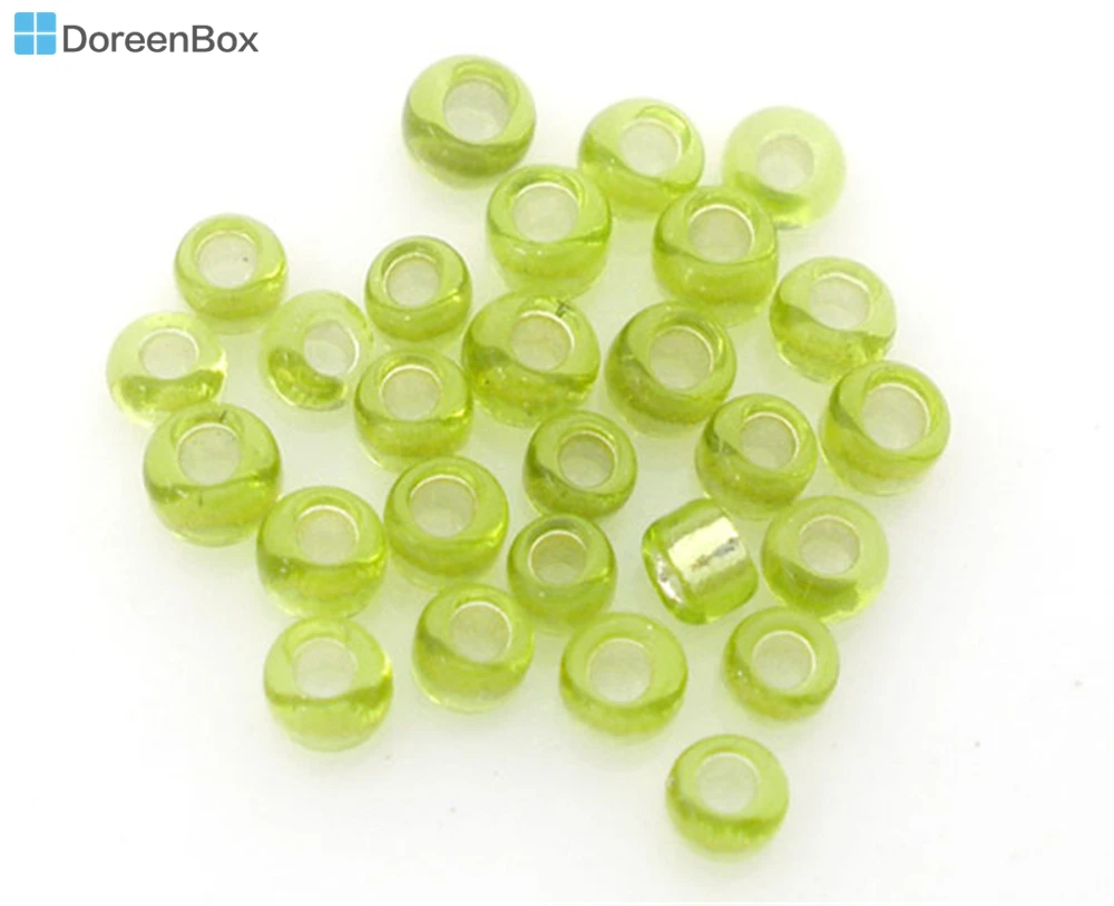 

Doreen Box hot-100g Green Glass Seed Beads 2x2mm Findings (B04189)