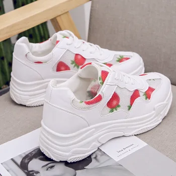 

Women Casual Sneakers Women Men Flats Female Shoes Lace Up Height Increasing for Comfortable for Women Shoes