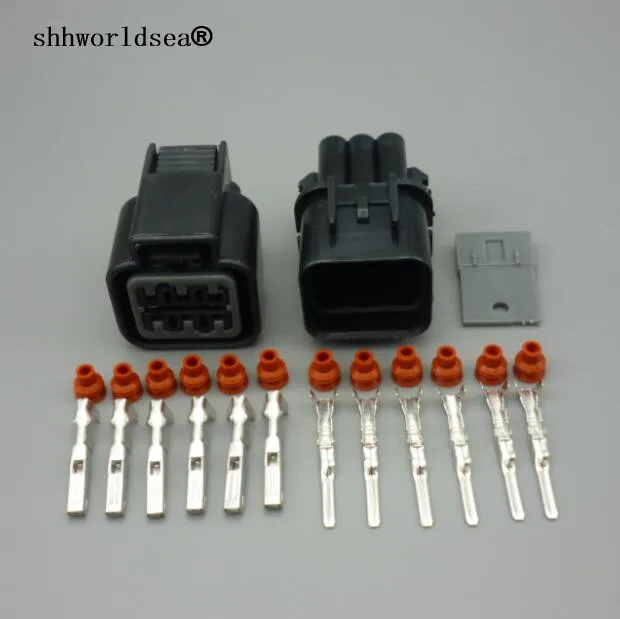 

shhworldsea 5/30/100set 6 Pin PB625-06027 Auto Head lamp connector,Car waterproof Electrical connector for HYUNDAI,KIA,Elantra