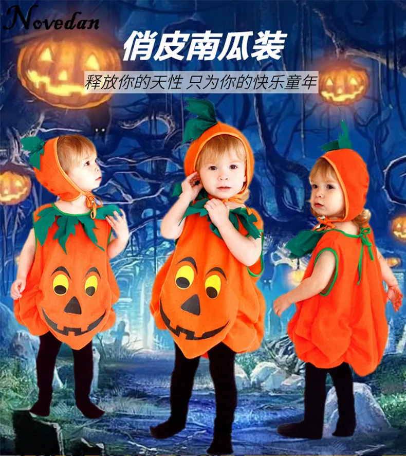 

Fantasia Cosplay Halloween Pumpkin Costume For Kids Baby Girls Party Fancy Dress Children Clothes