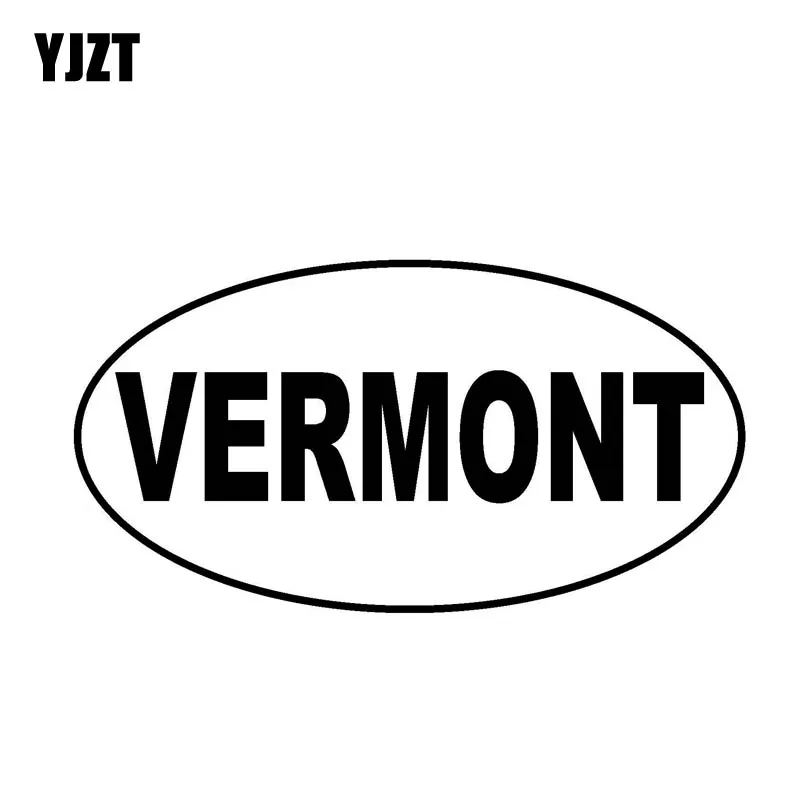 YJZT 14 5 см * 7 VERMONT овальные автомобильные наклейки виниловые черный серебристый