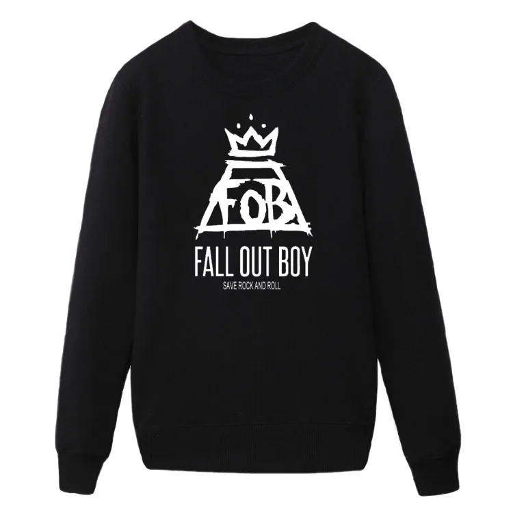 

Free Shipping Fashion Men FOB Fall Out Boy rock and roll Cool Printing Funny Male Clothing Cotton Custom sweatshirt hoodies