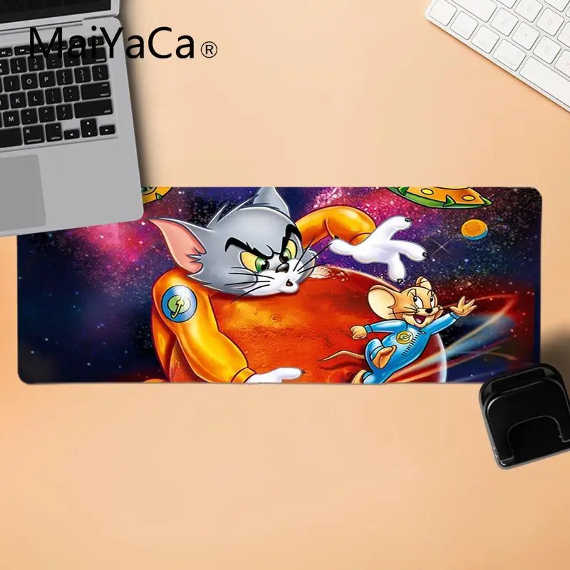 MaiYaCa Том и Джерри Мультфильм Красивые коврик для мышки в стиле аниме большой Lockedge коврик для мыши PC компьютерный коврик - Цвет: LockEdge 30x80cm
