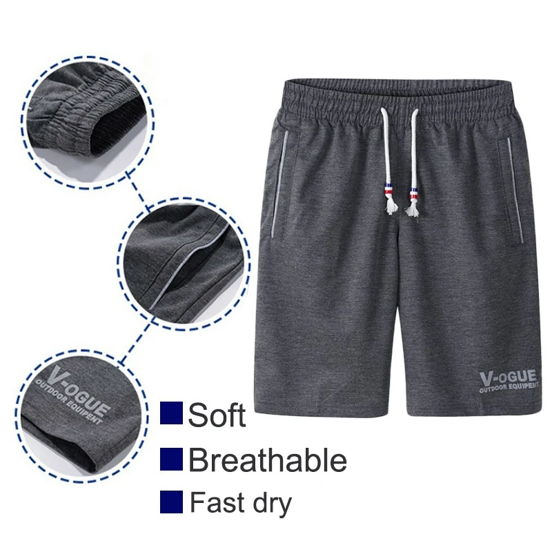 6XL летние Брендовые мужские шорты воздухопроницаемые пляжные шорты спортивные мужские шорты удобный размер плюс фитнес шорты для бодибилдинга