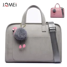 J. QMEI модная сумка для ноутбука 13," 14" 15," из искусственной кожи, водостойкая женская сумка на плечо для компьютера, новинка