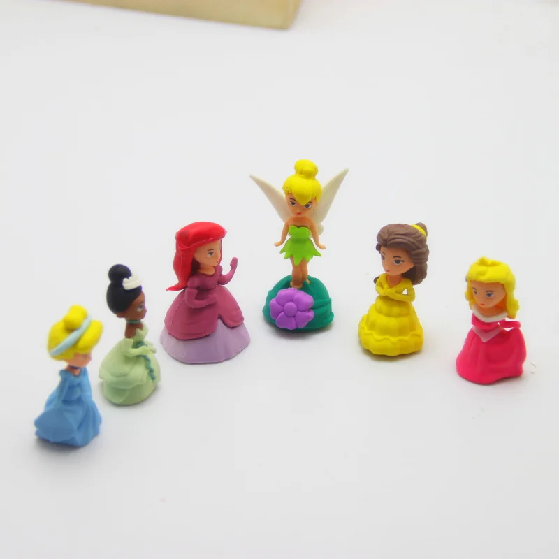 6 шт. набор креативных подарков принцесса Ластики для детей школьные принадлежности кавайи мультфильм милый ластик для девочек