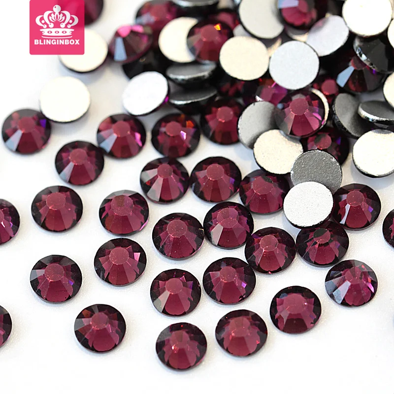 SS20 4 6-4 8 мм 1440 шт. Dk.Amethyst стразы для дизайна ногтей без горячей фиксации Стразы