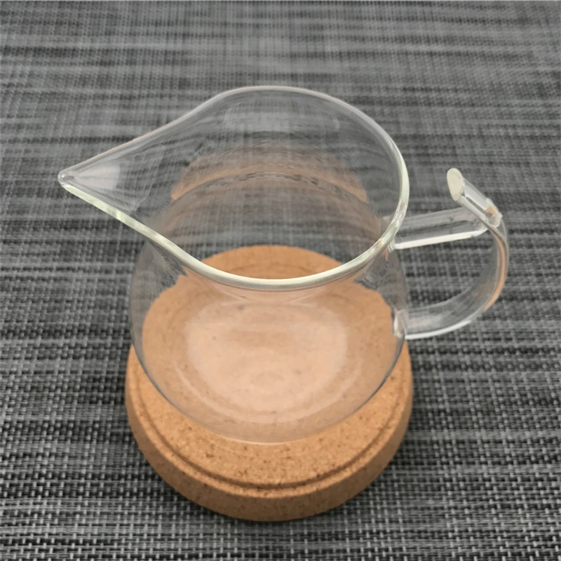 Arshen Handmade 250ml Clear Heat Resisting Single Layer Handle Tea Cup Pitcher Heat Insulation Chinese Kongfu BlackTea Cup tea cup