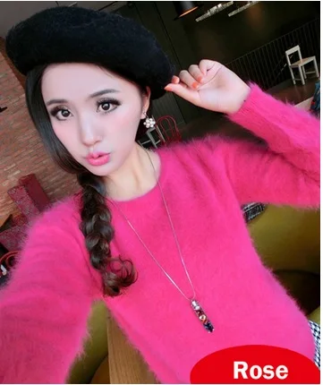 

Free shipping genuine mink cashmere sweater women long mink fur cashmere Pullovers pure cashmere sweater M11